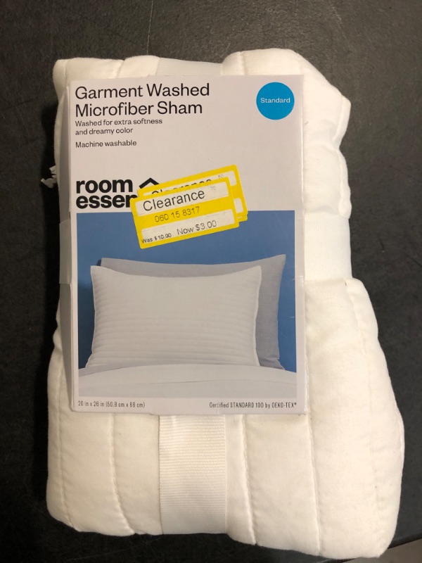 Photo 2 of Standard Garment Washed Microfiber Quilt Sham - Room Essentials™