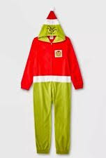 Photo 1 of Kids Dr Seuss The Grinch One Piece Pajamas Union Suit Boy Girl Christmas Costume Size M