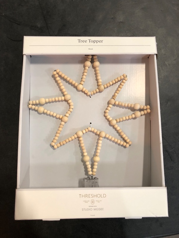 Photo 2 of Studio McGee Wood Bead Christmas Tree Topper - Threshold