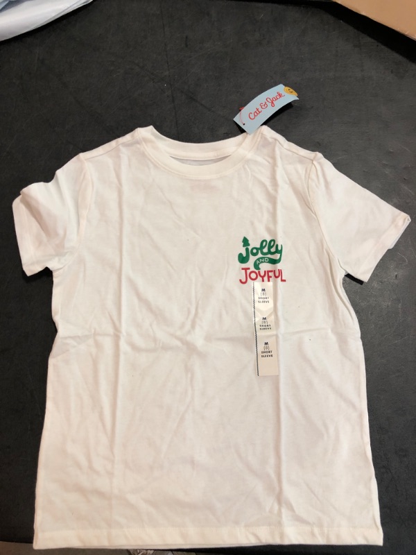 Photo 1 of Toddler Adaptive Short Sleeve 'jolly & Joyful' Graphic T-shirt Pack Of 3 (2 Size M, 1 Size XS)