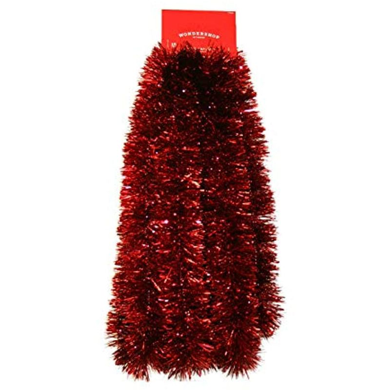 Photo 1 of Christmas Tinsel Garland Red 15ft