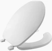Photo 1 of Bemis Round Commercial Plastic Open Front Toilet Seat with Top-Tite® Hinge