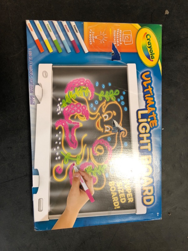 Photo 2 of Crayola Ultimate Light Board - Blue, Drawing Tablet & Tracing Pad, Light Up Kids Toys, Gifts For Boys & Girls, Ages 6, 7, 8