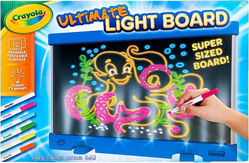 Photo 1 of Crayola Ultimate Light Board - Blue, Drawing Tablet & Tracing Pad, Light Up Kids Toys, Gifts For Boys & Girls, Ages 6, 7, 8