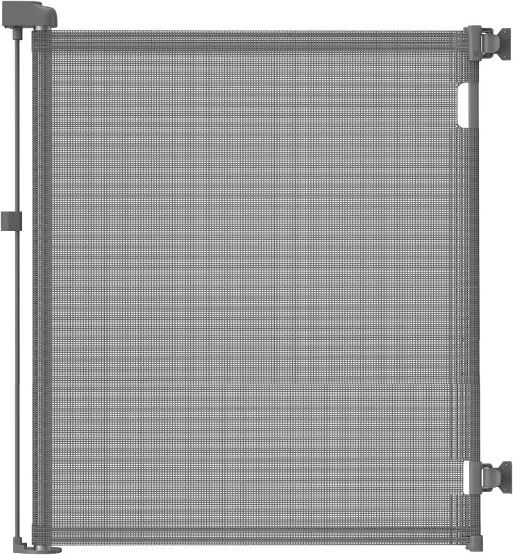 Photo 1 of dearlomum Retractable Baby Gate,Mesh Baby Gate or Mesh Dog Gate,41" Tall,Extends up to 79" Wide,Child Safety Gate for Doorways, Stairs, Hallways, Indoor/Outdoor?Grey,41"x79")