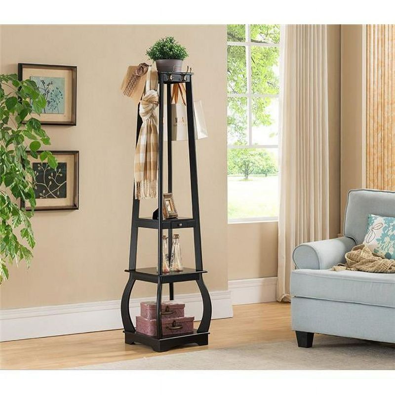 Photo 1 of KB CR1436. Coat Rack with Storage - Black