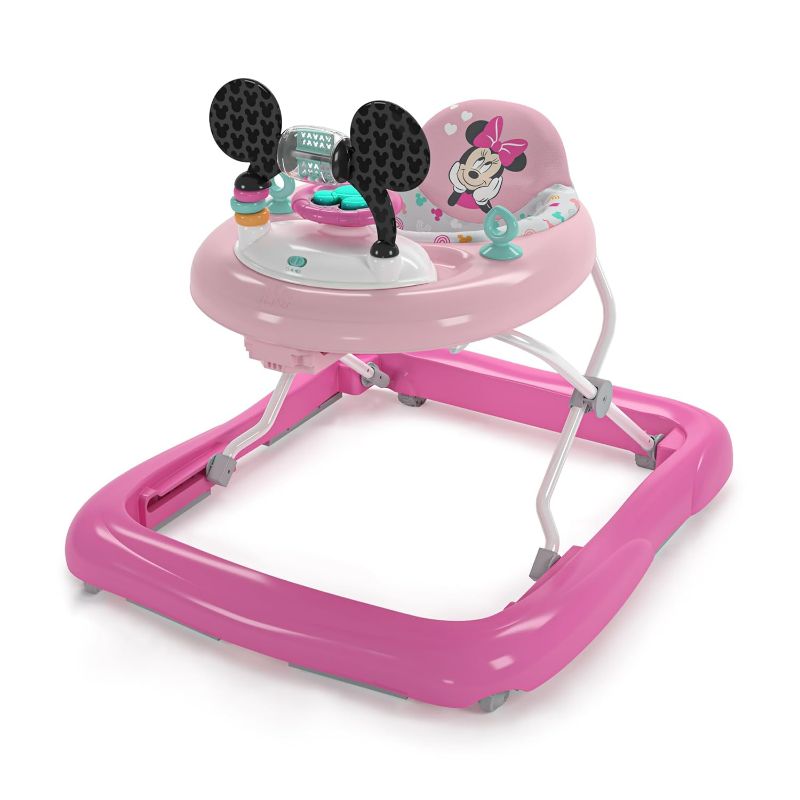 Photo 1 of Bright Starts Disney Baby Minnie Mouse Forever Besties 2-in-1 Baby Activity Walker - Easy Fold Frame and Removable -Toy Station, 6 Months and up