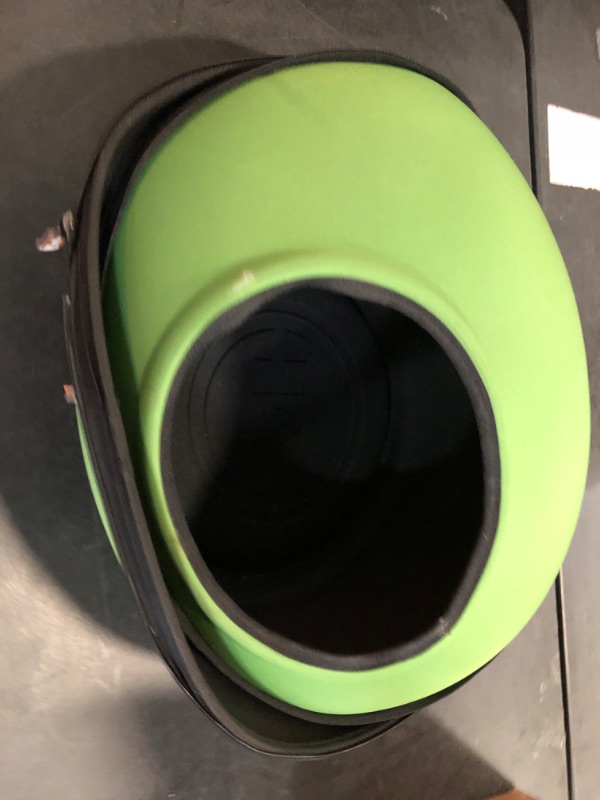 Photo 2 of K&H Pet Products Thermo-Kitty Mod Dream Pod Heated Cat Bed for Large Cats, Indoor Heated Cat Cave, Thermal Cat Mat Hideaway for Small or Large Cats and Kittens 22 Inches Green/Black