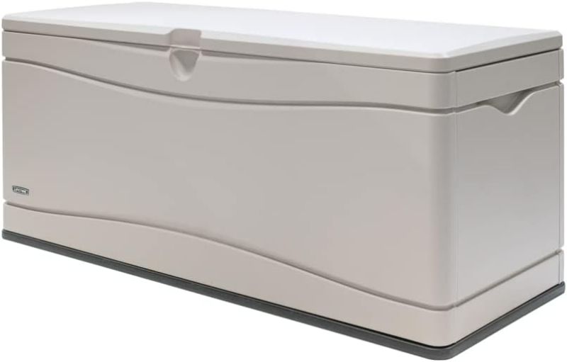 Photo 1 of Lifetime 60348 Marine Dock, 130 Gallon Deck Box, Arctic White Arctic White 130 Gallon