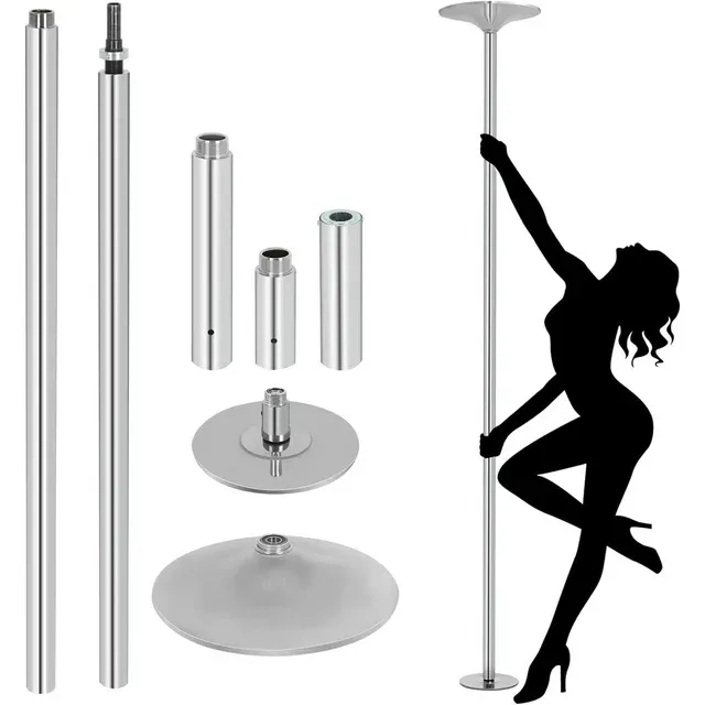 Photo 1 of Dancing Stripper Pole 7.2-9 ft Height Adjustable Portable Removable Spinning Stripper Pole Professional 45mm Dancing Pole Heavy-Duty Max Load 440 LBS Dancing Pole Kit for Home Exercise Club Party Pub