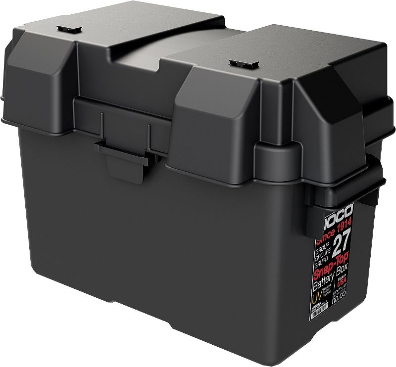 Photo 1 of NOCO Snap-Top HM327BKS Battery Box, Group 27 12V Outdoor Waterproof Battery Box for Marine, Automotive, RV, Boat, Camper and Travel Trailer Batteries