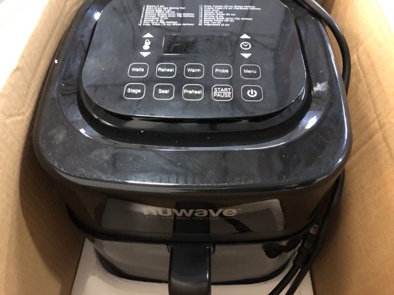 Photo 2 of Nu Wave Brio 7-in-1 Air Fryer Oven, 7.25-Qt with One-Touch Digital Controls, 50°- 400°F Temperature Controls in 5° Increments, Linear Thermal (Linear T) for Perfect Results, Black 7.25QT Brio