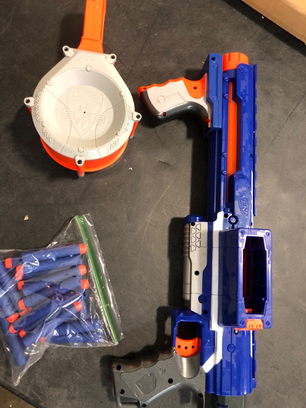 Photo 2 of NERF Rampage N-Strike Elite Toy Blaster with 25 Dart Drum Slam Fire for Kids, Teens, & Adults (Amazon Exclusive)