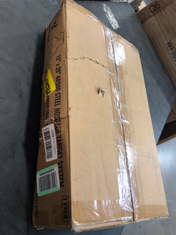 Photo 1 of Highwild AR500 Steel Hostage Target 12" x 20" x 3/8" Armored Steel Bullseye Reactive IDPA Shooting Target with 2X4 T-Post Bracket