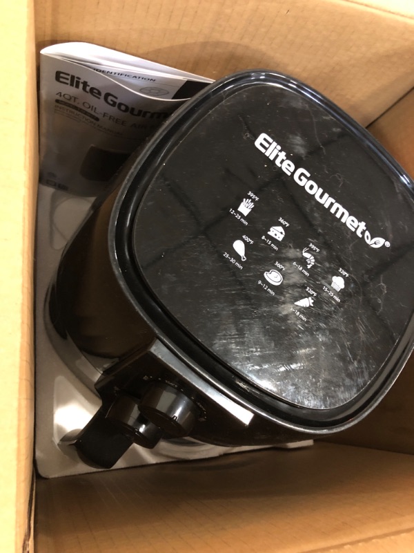 Photo 3 of Elite Gourmet EAF4617 Electric Digital Hot Air Fryer, 1350Watts, Oil-Less Healthy Cooker, Timer & Temperature Controls, 4 Quart, Black