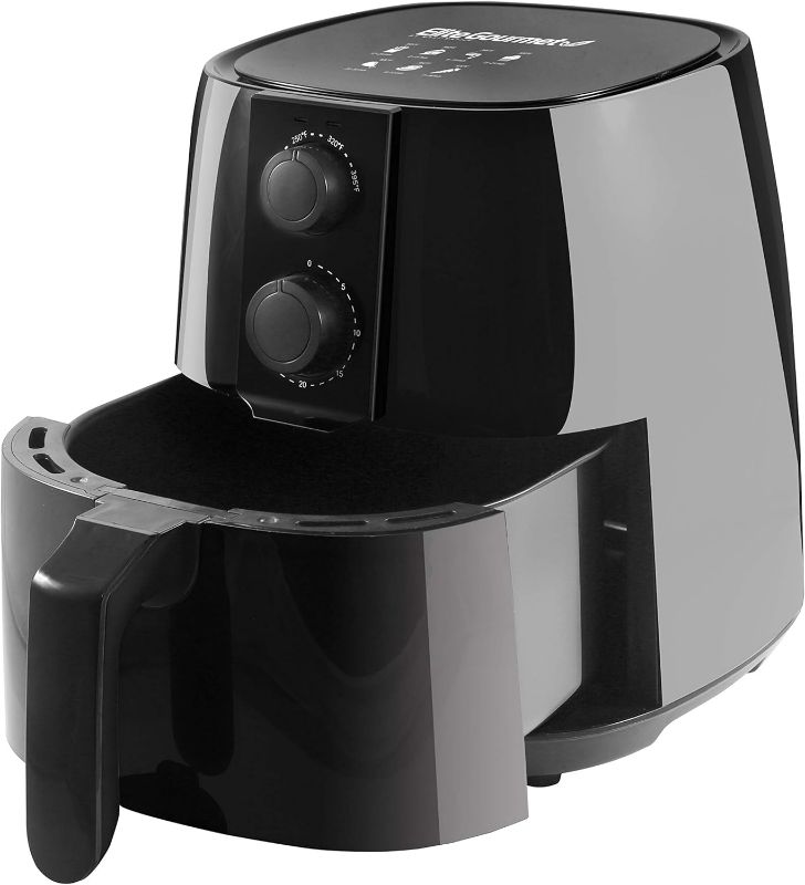 Photo 2 of Elite Gourmet EAF4617 Electric Digital Hot Air Fryer, 1350Watts, Oil-Less Healthy Cooker, Timer & Temperature Controls, 4 Quart, Black