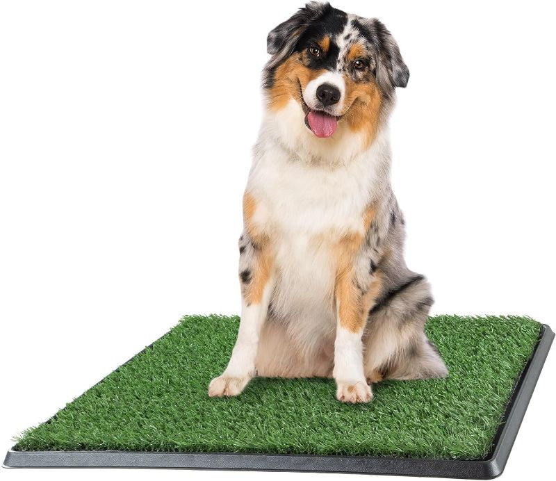 Photo 1 of Artificial Grass Puppy Pee Pad for Dogs and Small Pets - 20x25 Reusable 3-Layer Training Potty Pad with Tray - Dog Housebreaking Supplies by PETMAKER