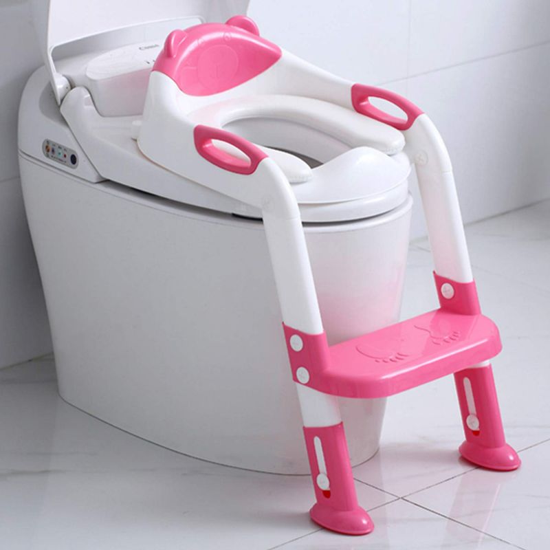Photo 1 of Fedicelly Potty Training Seat Ladder Girls,Toddlers Toilet Seat,Kids Stool (Rose Pink)