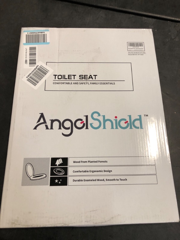 Photo 2 of WSSROGY Toilet Seat Elongated with Cover Soft Close, Easy to Install, Plastic, White, Suitable to Elongated or Oval Toilets