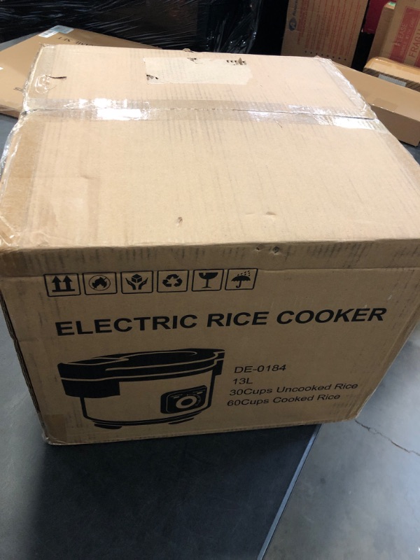 Photo 3 of WerkWeit Commercial Rice Cooker Large Rice Cooker 50Cup(Cooked)/25Cup (Uncooked), 1850W 13L Rice Cooker for Restaurant Canteen Party Commercial Rice Warmer for 24H