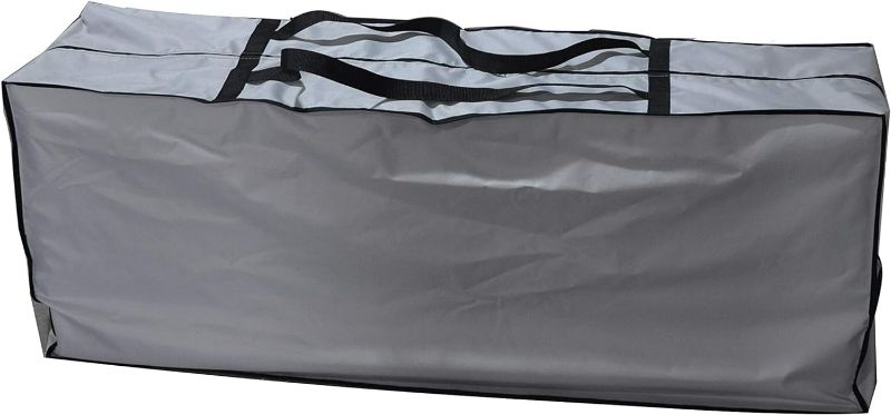 Photo 1 of Acoveritt Grey Polyethylene Outdoor Rectangular Cushion Storage Bag, 60"X20"X28"