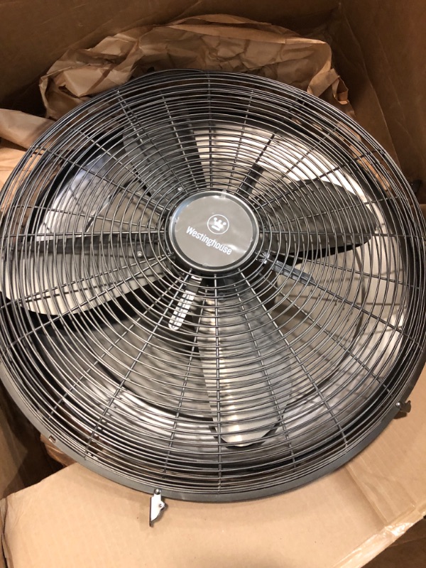 Photo 2 of Westinghouse Retro/Vintage Metal Electric Fan 16 Inches With Adjustable Tilt & Base Height Of 37" - 51.5" - 90° Oscillating And 3 Speeds - Ideal For Home, Floor, Room, Bedroom, Grey