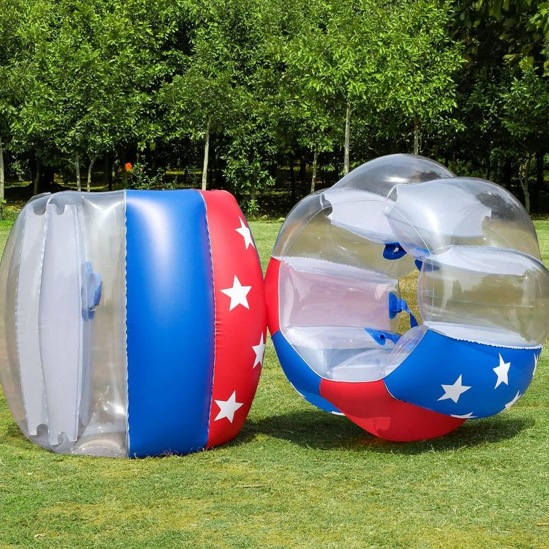 Photo 1 of Unewper 2 Pack Bumper Balls, Inflatable Bubble Balls Zorb Ball 1.2M/4FT 1.5M/5FT Dia Human Hamster Ball for Adults & Teen