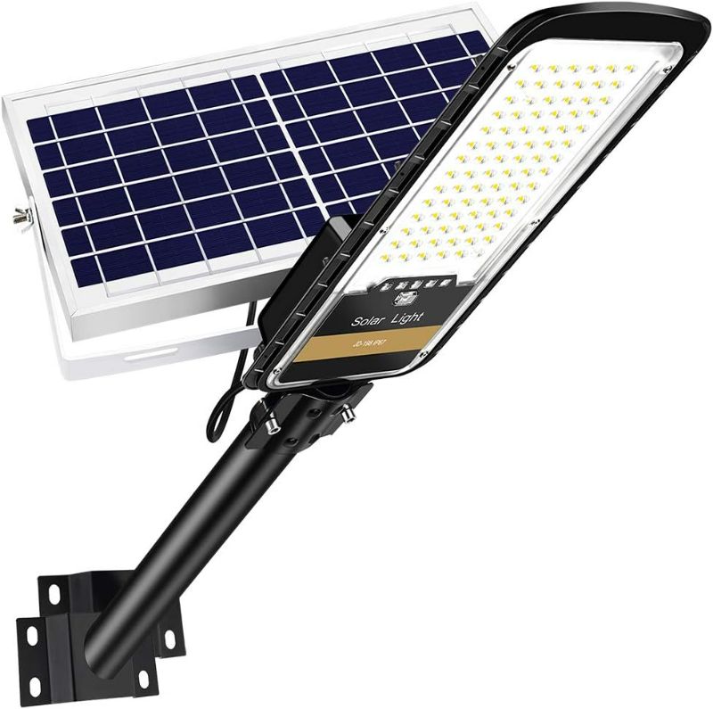 Photo 1 of RuoKid Solar Street Lights Outdoor Lamp, 15000lm IP67 Waterproof Light with Anti Broken Remote Control Mounting Bracket, Dusk to Dawn Security Led Flood Light for Yard, Garden, etc.