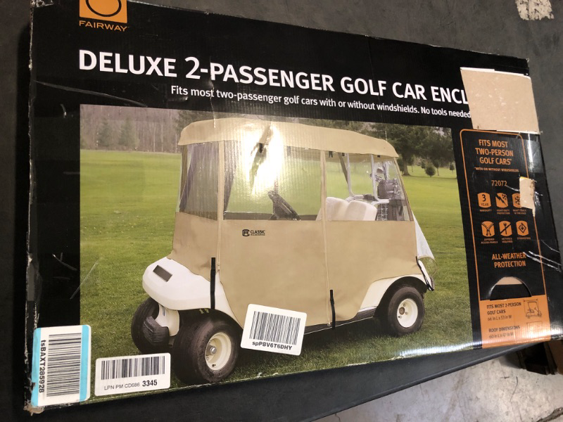 Photo 2 of Classic Accessories Deluxe 4-sided Golf Cart Enclosure, 2-Person