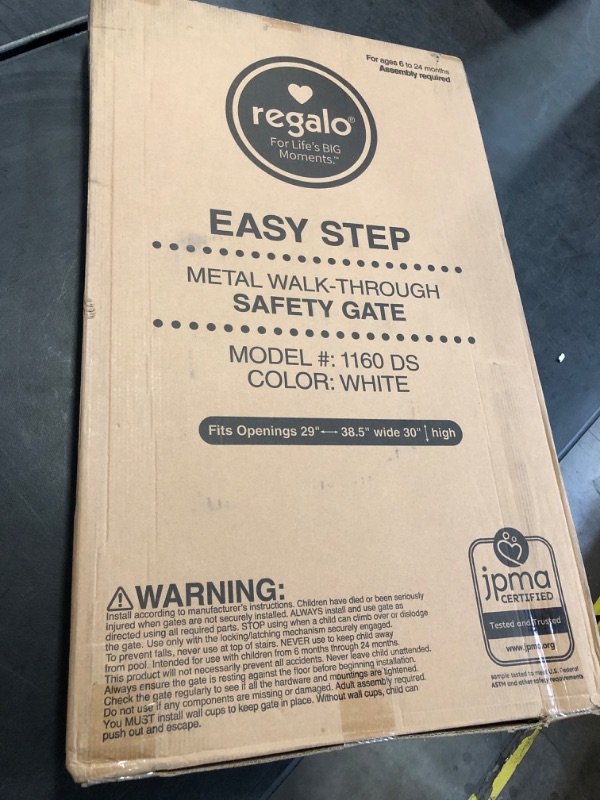 Photo 1 of Regalo Easy Step Walk Thru Gate and Easy Open 50 Inch Super Wide Walk Thru Gate