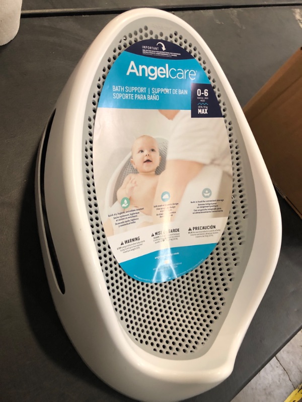 Photo 2 of Angelcare Baby Bath Support (Grey) | Ideal for Babies Less than 6 Months Old Grey 1 Count (Pack of 1)
