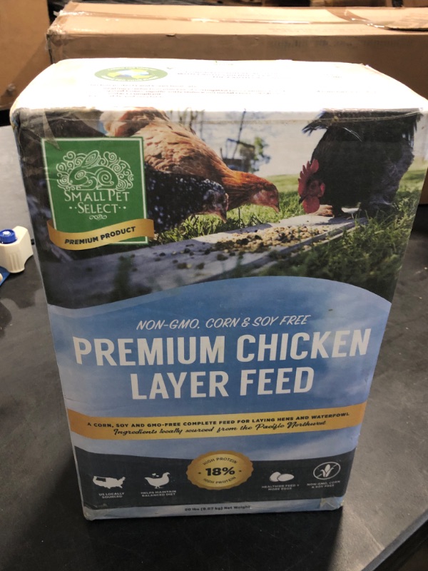 Photo 2 of Small Pet Select Chicken Layer Feed Pellets | 18% Protein Level | Corn-Free, Soy-Free, Non-GMO | All Natural US Locally Sourced Ingredients | 20lb 20 Pound (Pack of 1)