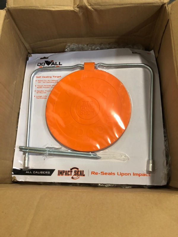 Photo 2 of Do-All Outdoors Big Gong Show 9" Self-Healing Shooting Target Rated for .22-.50 Caliber , Red, Small