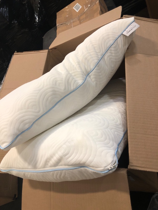 Photo 2 of Tempur-Pedic Cloud Adjustable 2 Pack Pillow, Queen (U.S. Standard), White