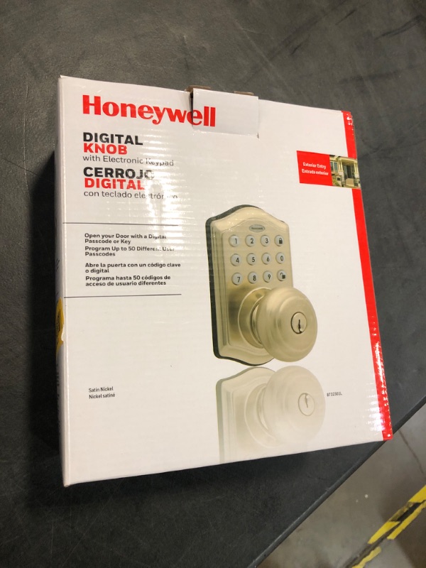Photo 3 of Honeywell Satin Nickel Electronic Knob Lighted Keypad | 8732301L