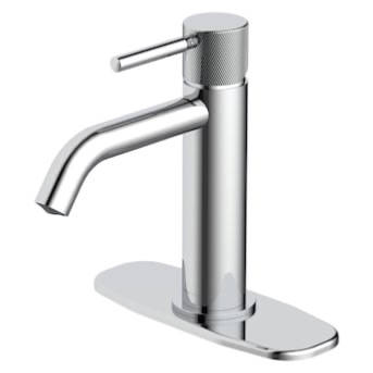 Photo 1 of Origin 21 Tally Chrome Single Hole 1-handle WaterSense Bathroom Sink Faucet with Drain and Deck Plate