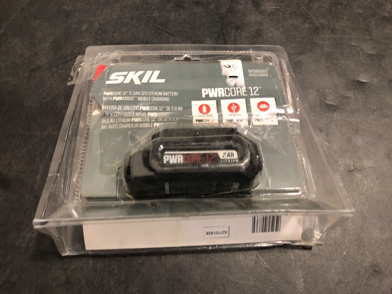 Photo 2 of SKIL PWRCore 12 2.0Ah Lithium Battery with PWRAssist Mobile Charging - BY500101 2.0Ah Battery