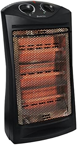 Photo 1 of Electric Quartz Radiant Tower Space Heater with Adjustable Thermostat, Overheat Protection, Energy Efficient, & Tip-Over Switch, Ideal for Home, Bedroom, & Office, 1,500W, CZQTV008EBK