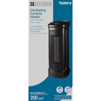 Photo 1 of Utilitech Up to 1500-Watt Ceramic Tower Indoor Electric Space Heater with Thermostat