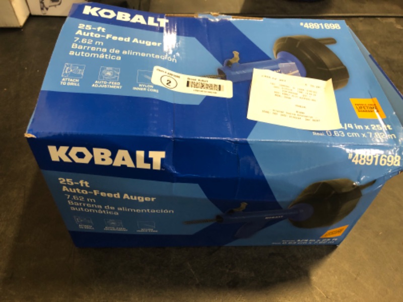 Photo 2 of Kobalt 1/4-in x 25-ft High Carbon Wire Hand Auger for Drain