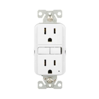 Photo 1 of Eaton 15-Amp 125-volt GFCI Residential Decorator Outlet, White