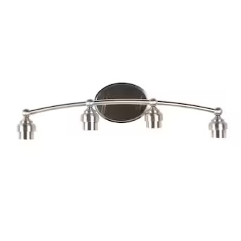 Photo 1 of Style Selections 26.5-in 4-Light Brushed Nickel Transitional Vanity Light