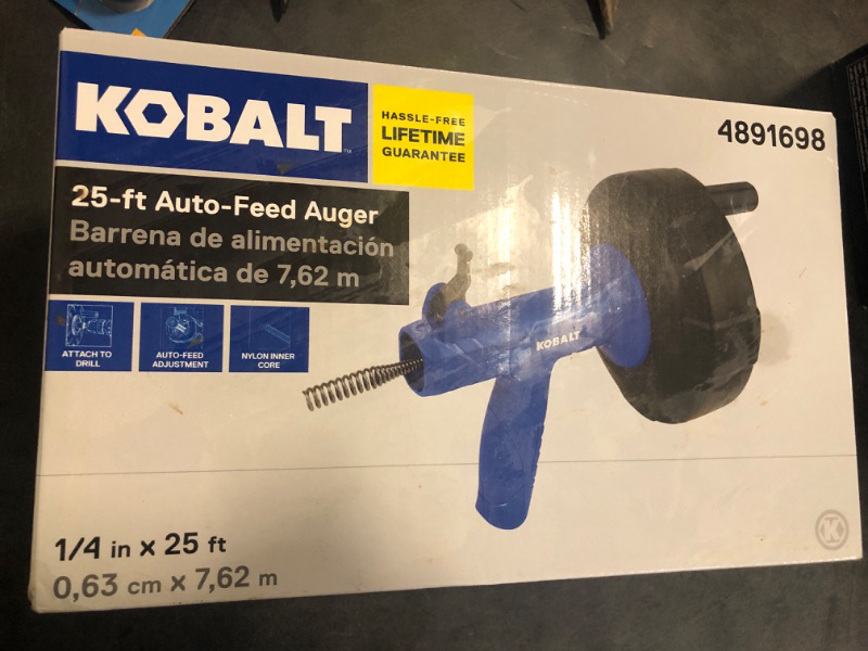 Photo 2 of Kobalt 1/4-in x 25-ft High Carbon Wire Hand Auger for Drain