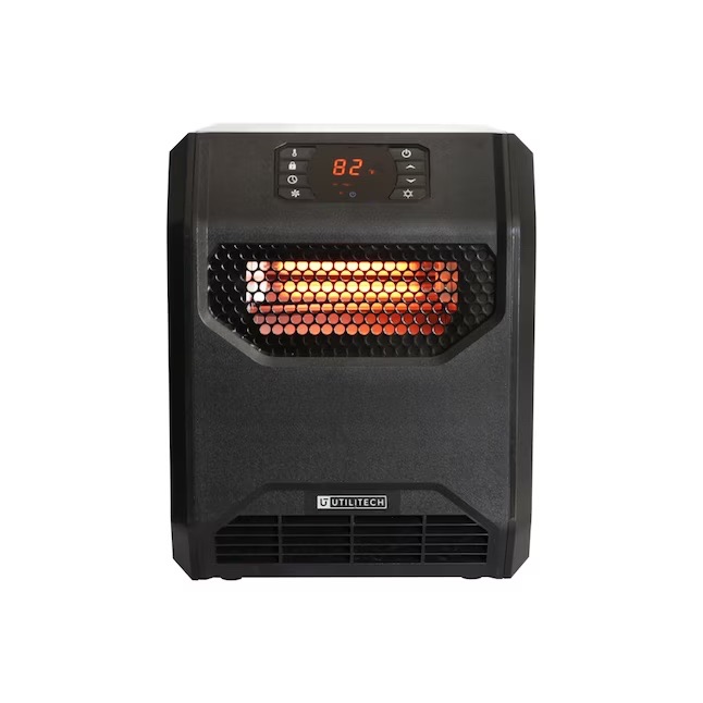 Photo 1 of Utilitech Up to 1500-Watt Infrared Quartz Cabinet Indoor Electric Space Heater with Thermostat and Remote Included