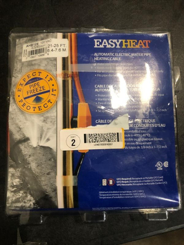 Photo 2 of Easy Heat Ahb-124 Water Pipe Heating Cable, 24', 120V