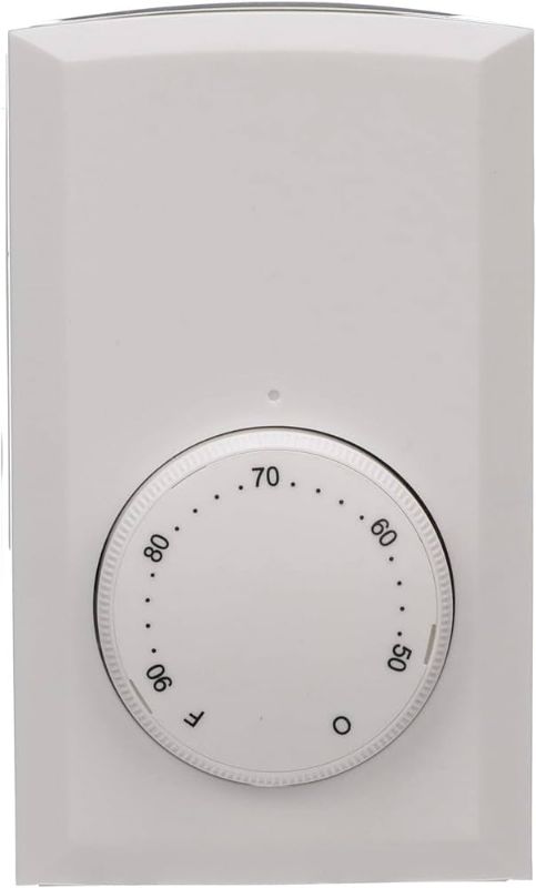 Photo 1 of Cadet Double Pole Mechanical Wall Thermostat for Electric Heaters (Model: T522-W), 22 Amp, White