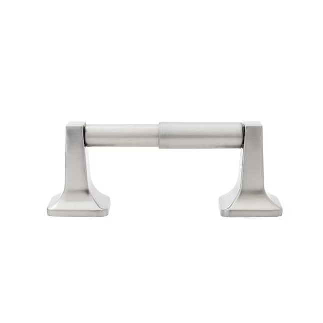 Photo 1 of Project Source Seton Brushed Nickel Wall Mount Spring-loaded Toilet Paper Holder
