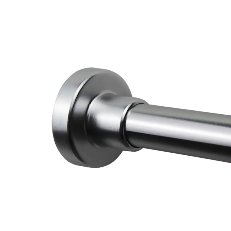 Photo 1 of Origin 21 42-in to 72-in Brushed Nickel Tension Single Straight Adjustable Shower Curtain Rod