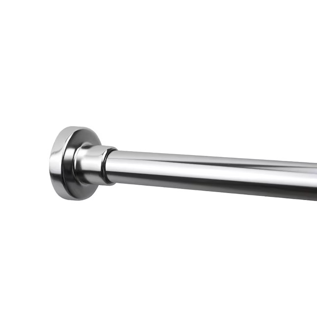 Photo 1 of Origin 21 42-in to 72-in Chrome Tension Single Straight Adjustable Shower Curtain Rod
