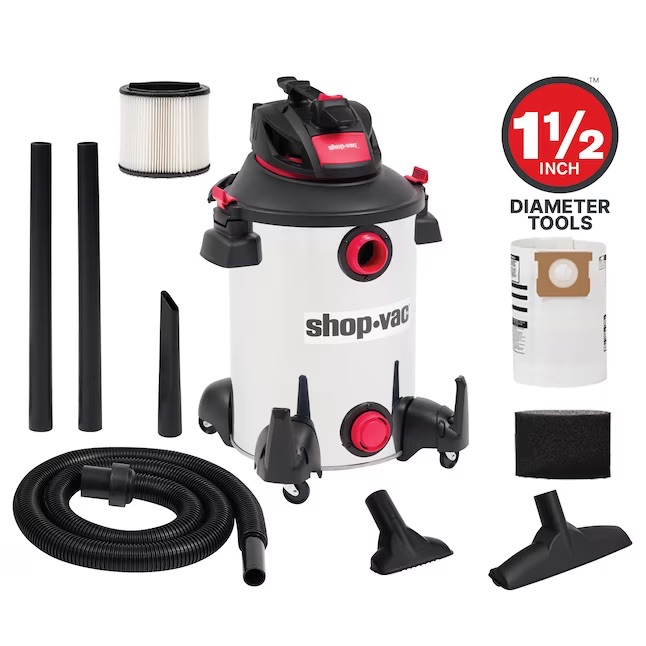 Photo 1 of Shop-Vac 12-Gallons 6-HP Corded Wet/Dry Shop Vacuum with Accessories Included